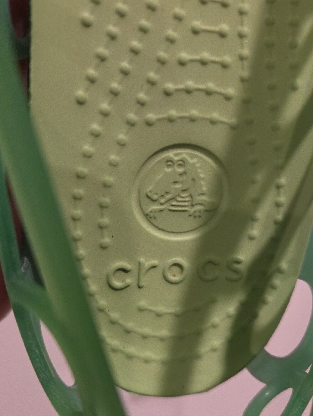 CROCS RARE Women's Green Casual Jelly Flats Size 8 - Picture 3 of 7